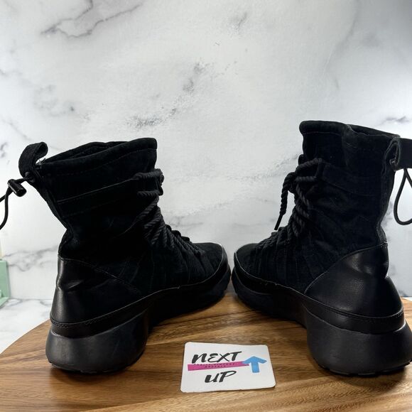 Women’s size 8.5-Nike Roshe One Hi Black Anthracite Suede Snow Sneaker Boot - Picture 5 of 9